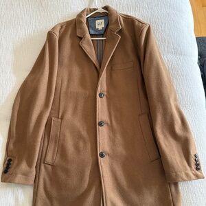 Mens wool blend trench coat